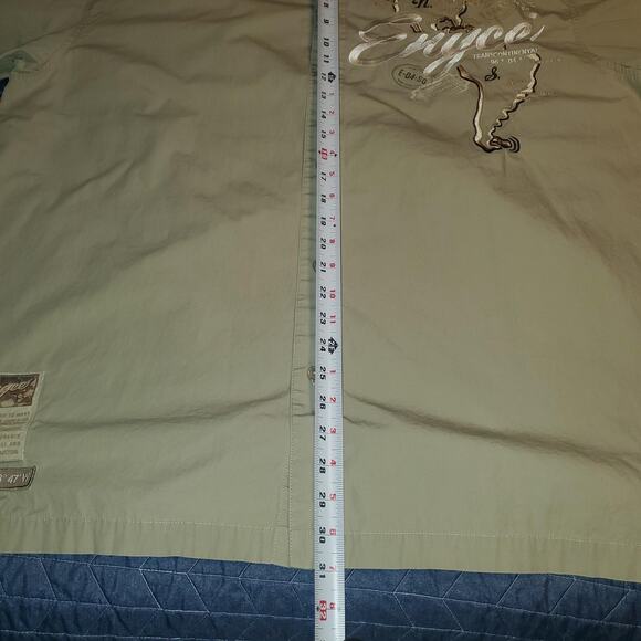 Vintage Enyce Shirt Mens XXL Button Up Y2K Embroidered Streetwear Tan Cotton - Picture 9 of 10